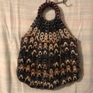 Vintage Leather Chain Link Bag